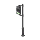 Crosswalk signal Round lights Crosswalk design Black