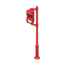 Crosswalk signal Round lights Crosswalk design Red