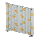 Curtain partition Ducks Curtains Silver