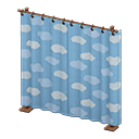 Curtain partition Light blue Curtains Copper