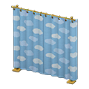 Curtain partition Light blue Curtains Gold