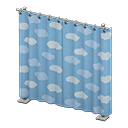 Curtain partition Light blue Curtains Silver