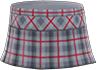 Animal Crossing Dark gray checkered school skirt Image