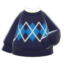 Animal Crossing Argyle Sweater|Black Image