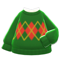 Argyle Sweater Green