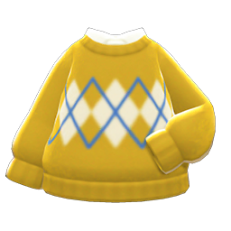 Argyle Sweater Mustard