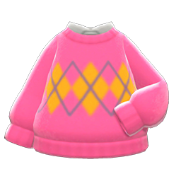 Argyle Sweater Pink