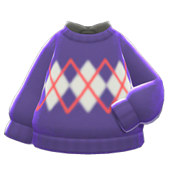 Argyle Sweater Purple