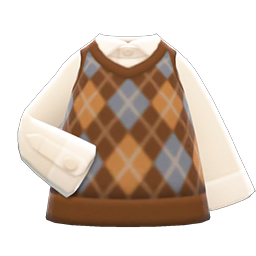 Argyle Vest Brown