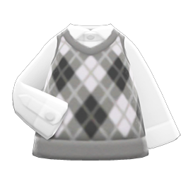 Argyle Vest Gray