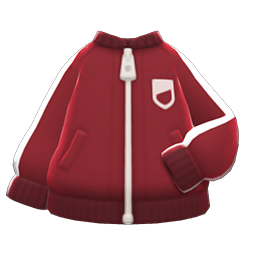 Animal Crossing Athletic Jacket|Berry red Image