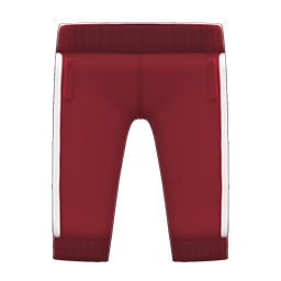 Animal Crossing Athletic Pants|Berry red Image
