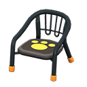 Baby Chair Black / Paw print