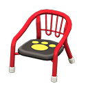 Baby Chair Red / Paw print