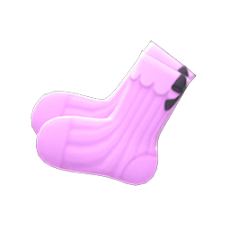 Back-bow Socks Pink