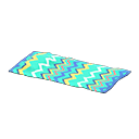 Beach Towel Cyan zigzags