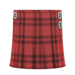 Belted Wraparound Skirt Red