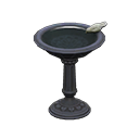 Animal Crossing Birdbath|Black Image