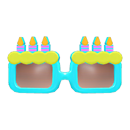Animal Crossing Birthday Shades|Blue Image