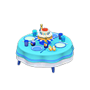Animal Crossing Birthday Table|Blue Image