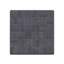 Animal Crossing Black-brick Flooring Image