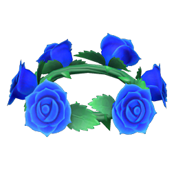 Animal Crossing Blue Rose Crown Image