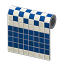 Animal Crossing Blue Two-toned Tile Wall Image