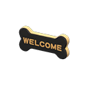 Animal Crossing Bone Doorplate|Black Image