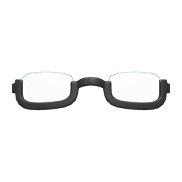 Animal Crossing Bottom-rimmed Glasses|Black Image
