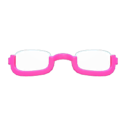 Bottom-rimmed Glasses Pink