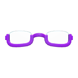 Bottom-rimmed Glasses Purple