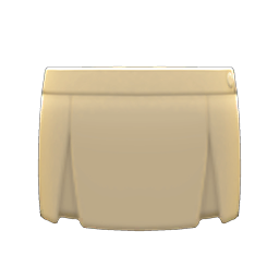 Animal Crossing Box-pleated Skirt|Beige Image