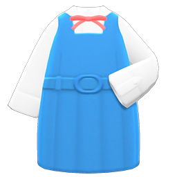 Box-skirt Uniform Light blue