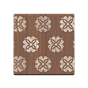 Animal Crossing Brown Floral Flooring Image
