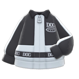 Animal Crossing Bulldog Jacket|Black Image