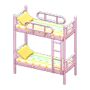 Bunk Bed Pink / Colorful lines