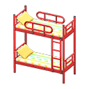 Bunk Bed Red / Colorful lines
