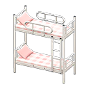Bunk Bed White / Checkered