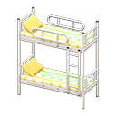 Bunk Bed White / Colorful lines