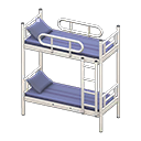 Bunk Bed White / Striped