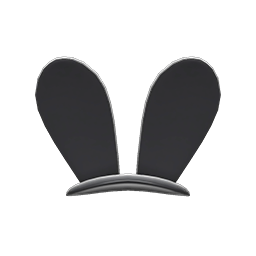 Animal Crossing Bunny Ears|Black Image