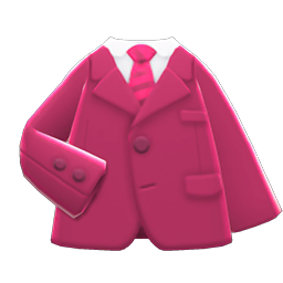 Animal Crossing Business Suitcoat|Berry red Image