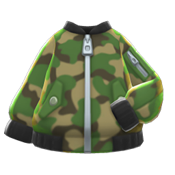 Camo Bomber-Style Jacket