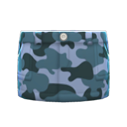 Camo Skirt Blue