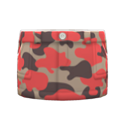 Camo Skirt Red