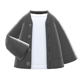 Animal Crossing Cardigan-shirt Combo|Black Image