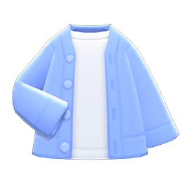 Cardigan-shirt Combo Blue