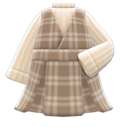 Animal Crossing Checkered Jumper Dress|Beige Image