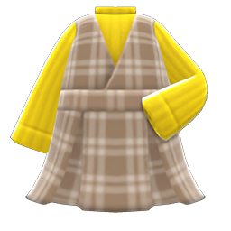 Checkered Jumper Dress Yellow
