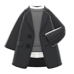 Animal Crossing Chesterfield Coat|Black Image